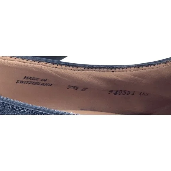 Men’s Bally Monk Strap dress shoes Black Size 7.5 E Made In Switzerland - Picture 5 of 7
